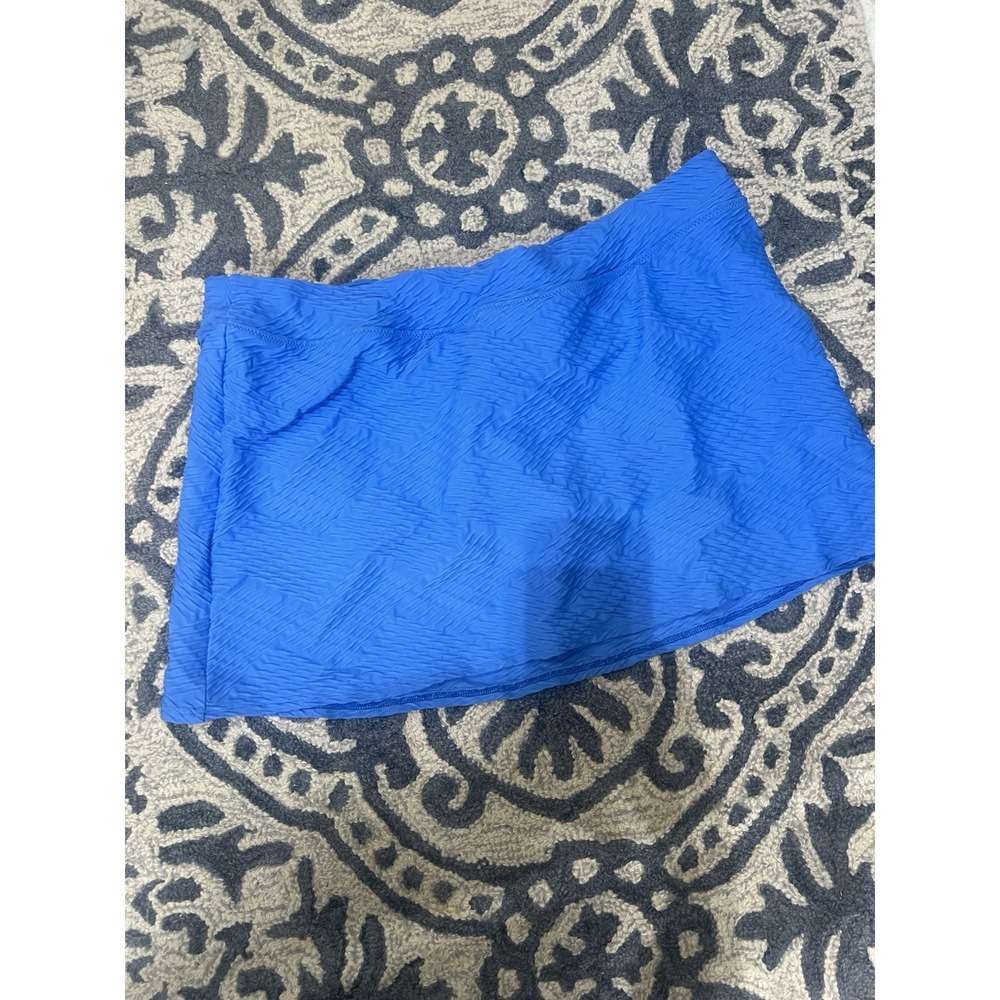 Lands' End Womens Textured Swim Skirt Cornflower Blue Modest 16 New